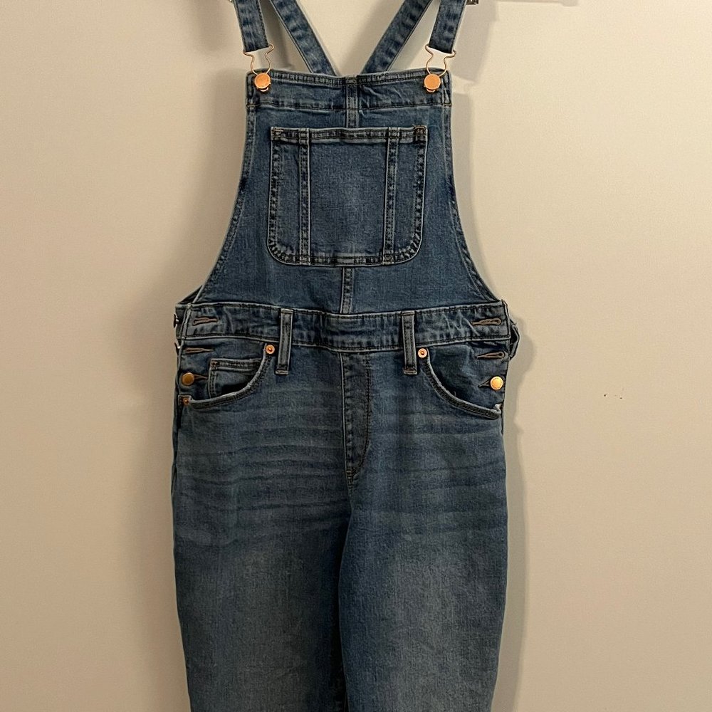 Universal Thread Women's Denim Raw Hem Overalls